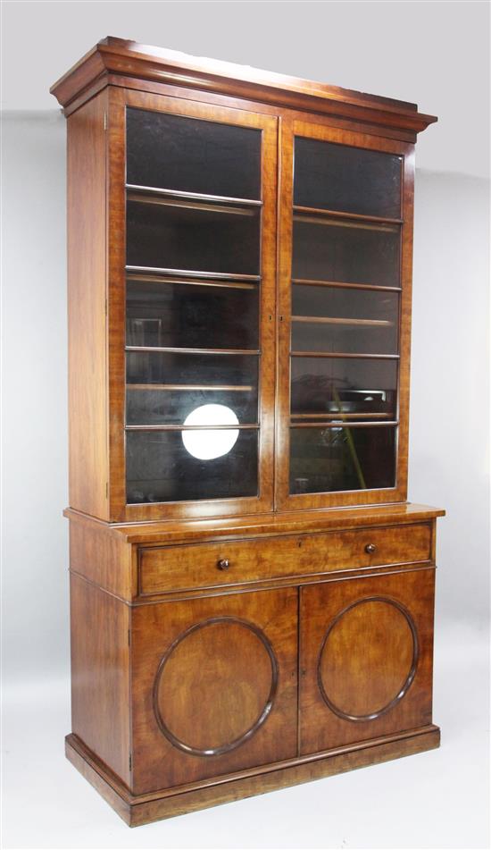 A Victorian mahogany secretaire bookcase, by W & C Wilkinson of Ludgate Hill, W.4ft 2in. D.2ft 1in. H.7ft 11in.